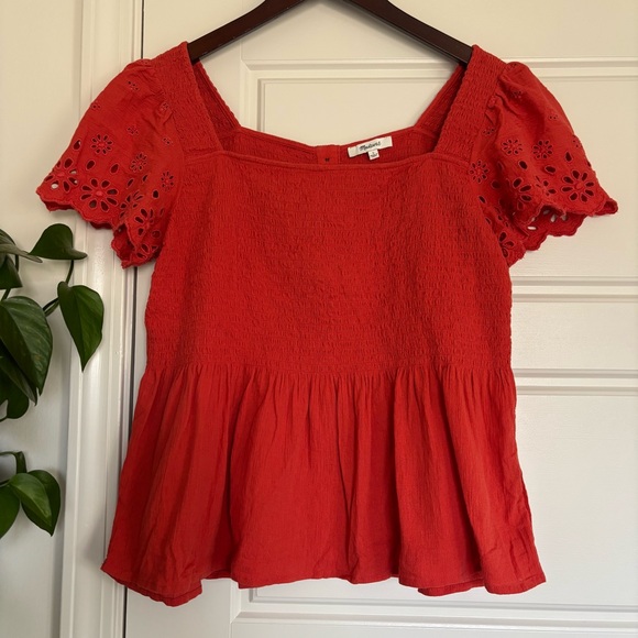 Madewell Tops - • [Madewell] Lucie Puplum Top •